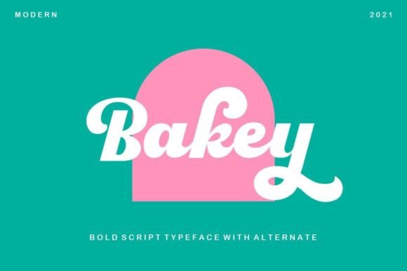 Bakey: A Bold Script Typeface for Retro Branding