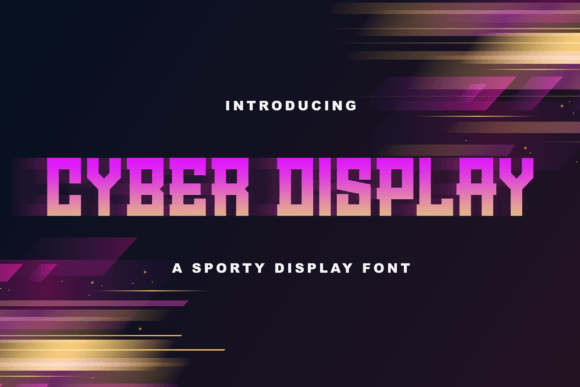 Cyber Display: A Modern Sporty Typeface for Makers
