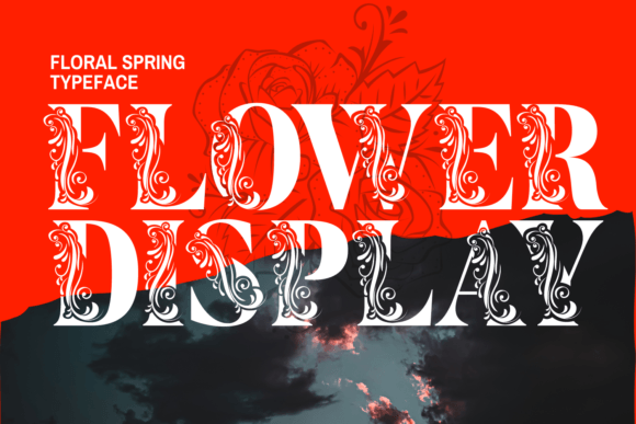 Flower Display Typeface for Elegant Branding
