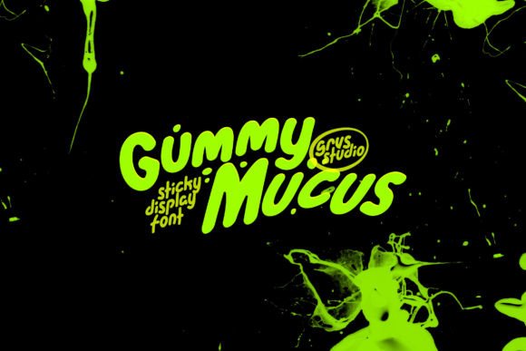 Gummy Mucus Funny Display Typeface for Editorial Design