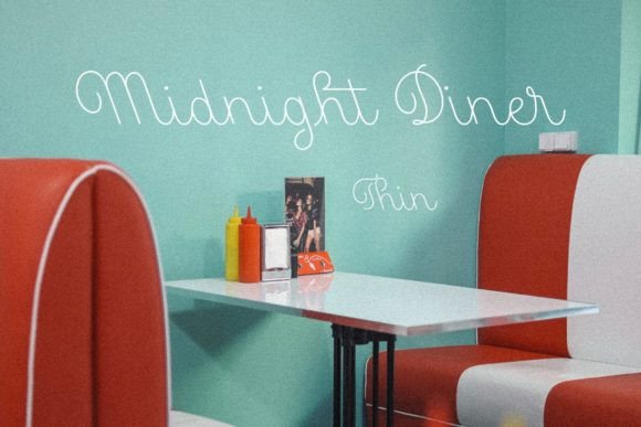 Midnight Diner Thin Typeface for Digital Campaigns